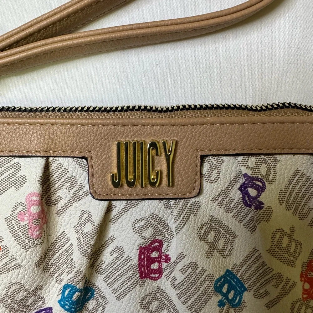 Juicy Couture Multicolor‎ Crown Logo Wristlet Pouch